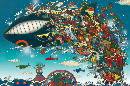 Yanoman • Momoko Murata • Whale Swimming Festival　1000 PCS　Jigsaw Puzzle