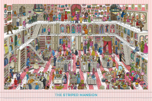 Yanoman 10-1417　Illustration • The Striped Mansion　1000 Pieces Jigsaw Puzzle