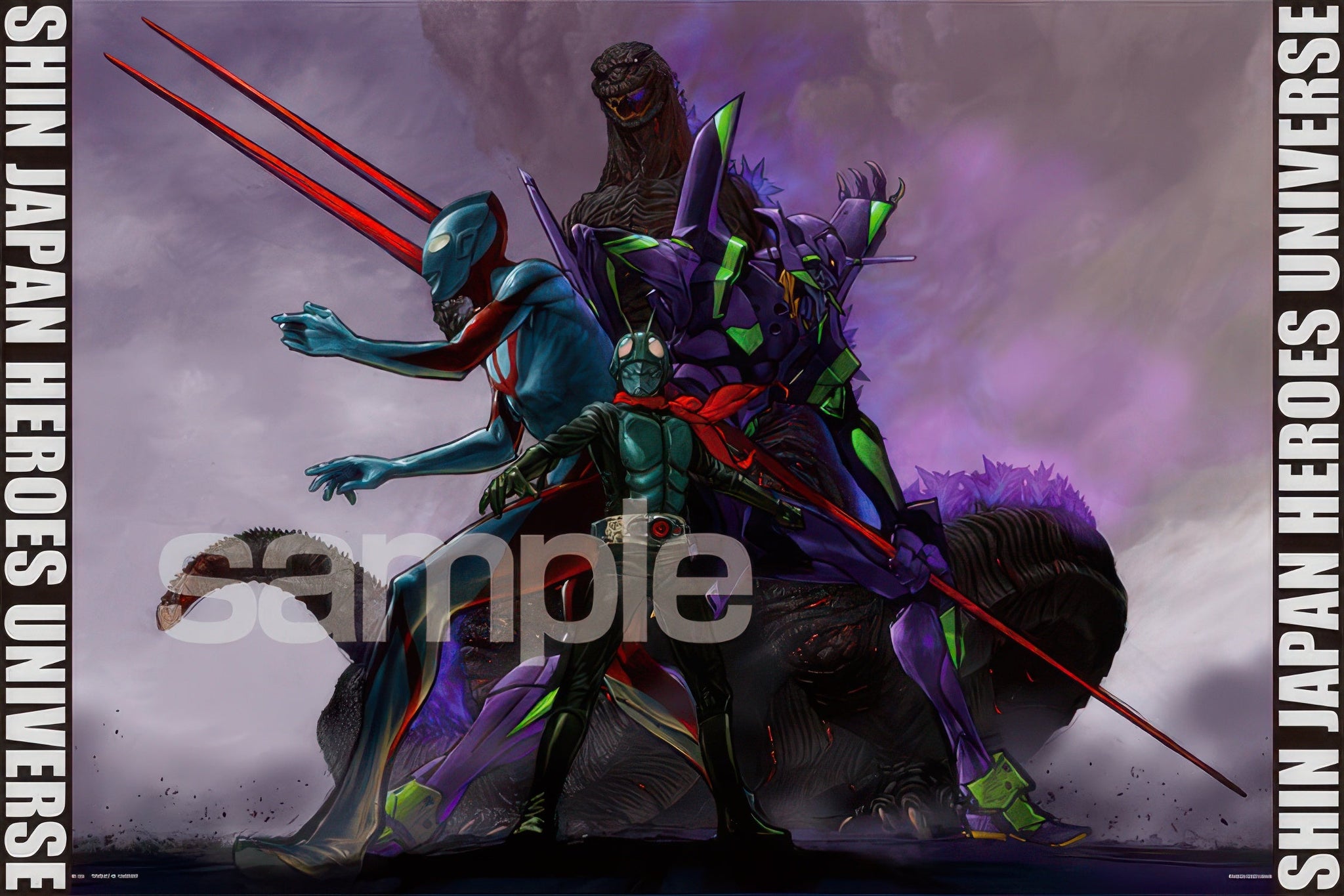 yanoman-10-1427-godzilla-kamen-rider-neon-genesis-evangelion-ultraman-shin-japan-heroes-universe-1000-pieces-jigsaw-puzzle