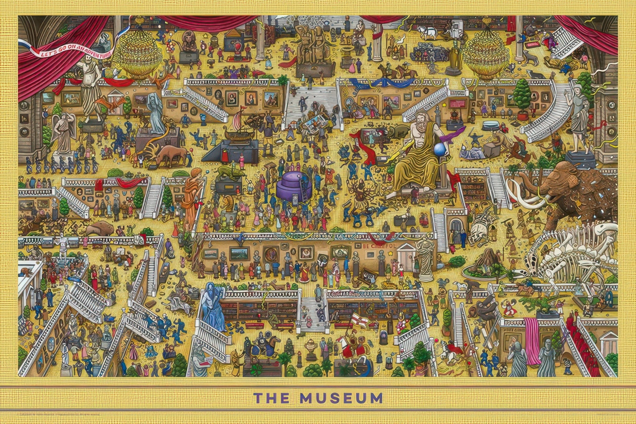 yanoman-10-1433-illustration-the-museum-1000-pieces-jigsaw-puzzle