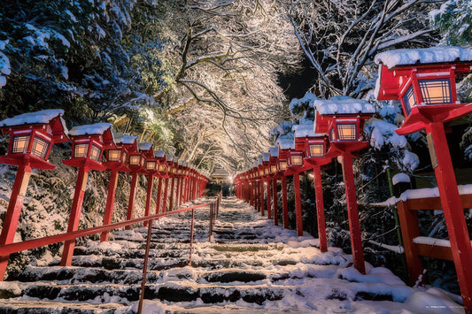 Yanoman 10-1435　Scenery • Winter at Kifune Shrine, Kyoto　1000 Pieces Jigsaw Puzzle