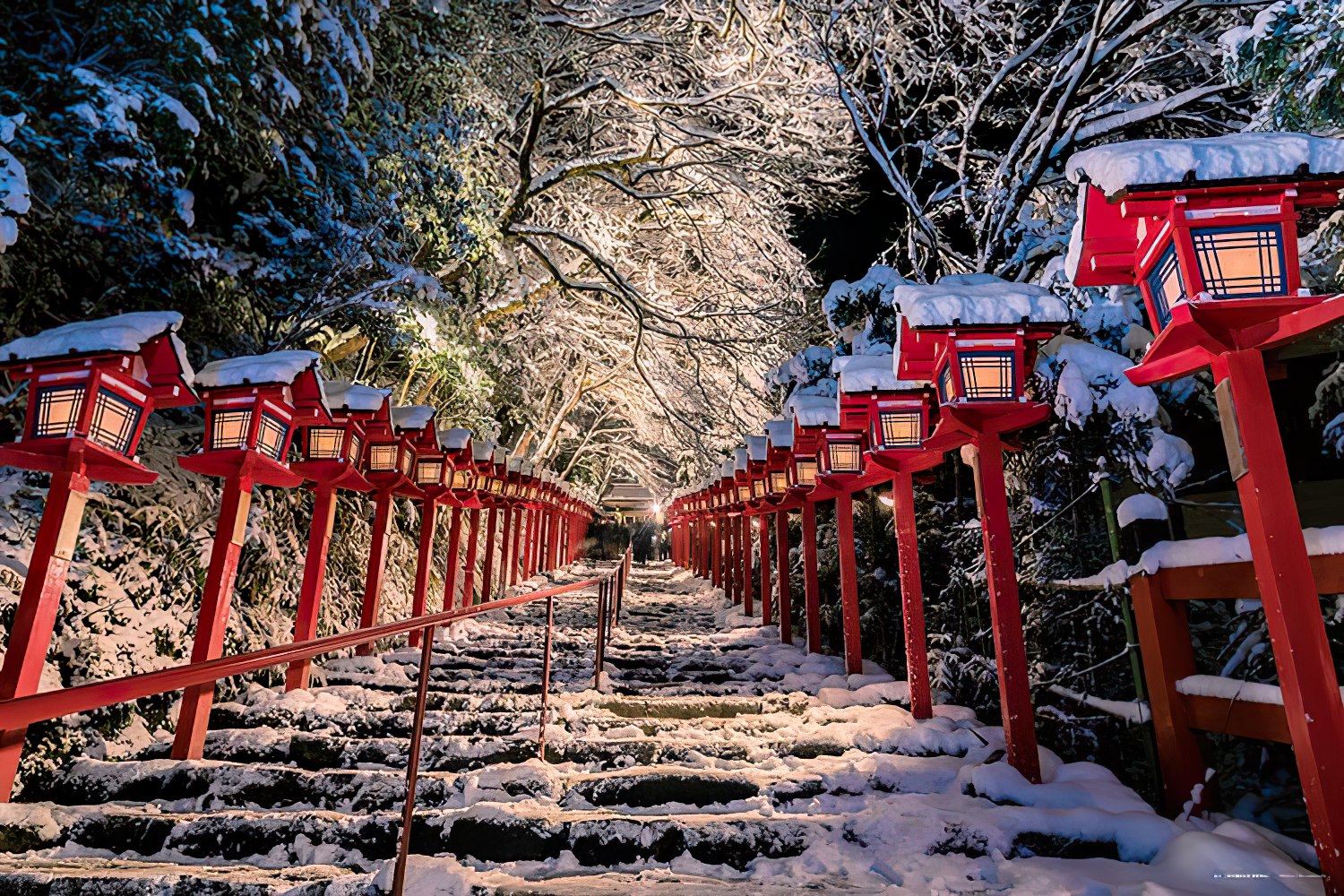 Yanoman • Japan • Winter at Kifune Shrine, Kyoto　1000 PCS　Jigsaw Puzzle