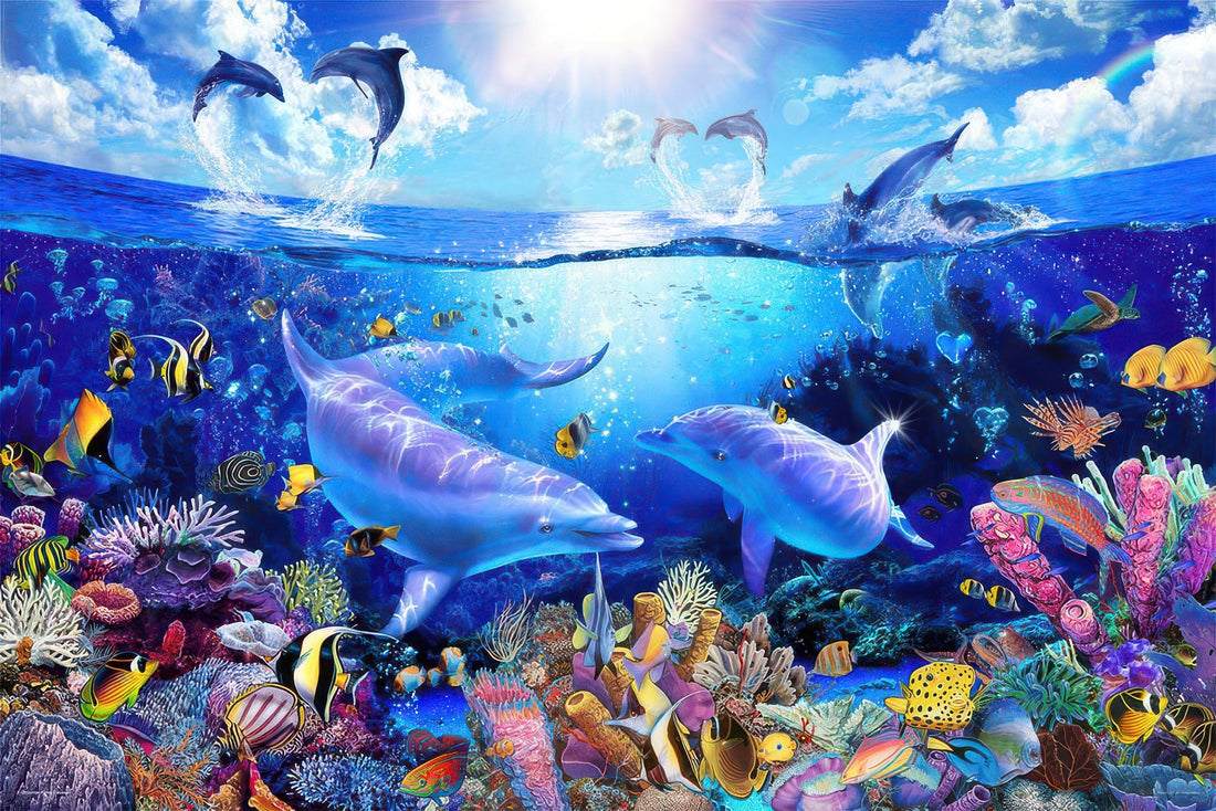 yanoman-10-1454-animal-day-of-the-dolphins-1000-pieces-jigsaw-puzzle