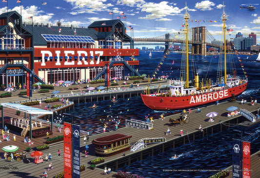 Yanoman 13-14　Illustration • South Street Seaport　1000 Pieces Jigsaw Puzzle