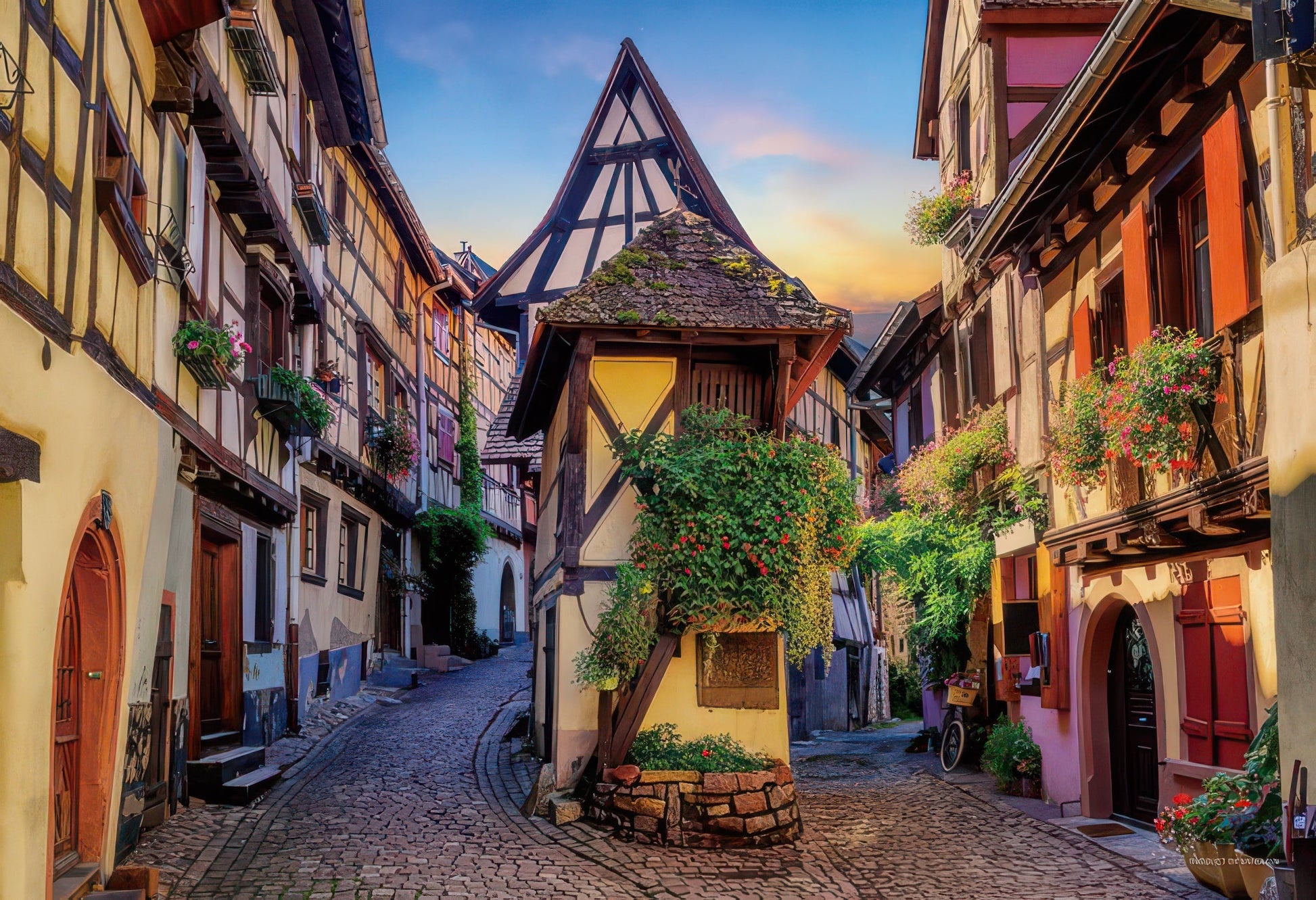 yanoman-13-17-scenery-eguisheim-at-dusk-france-1000-pieces-jigsaw-puzzle