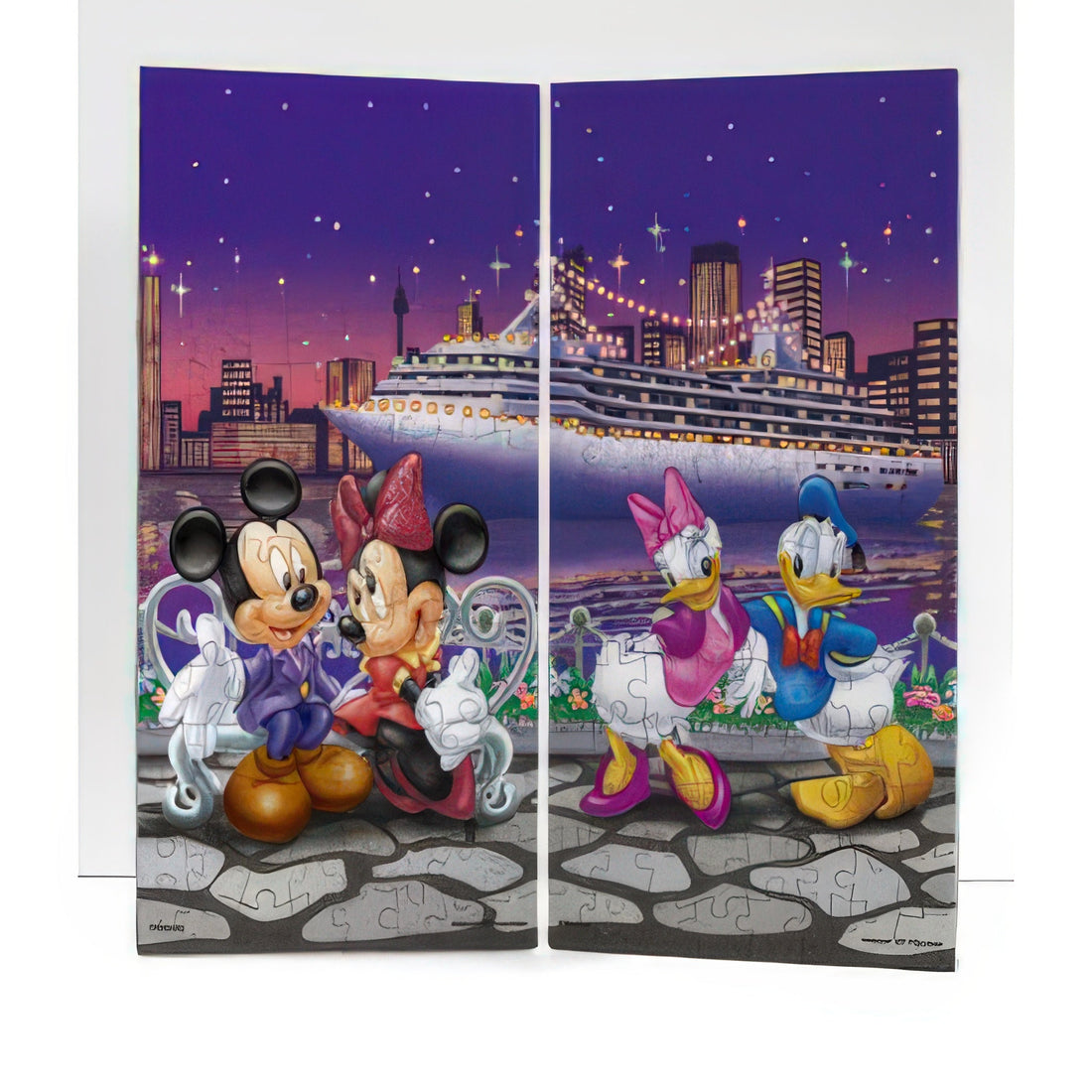 yanoman-2300-03-[disney]-mickey-and-friends-romantic-night-120-multipack-2-jigsaw-puzzle