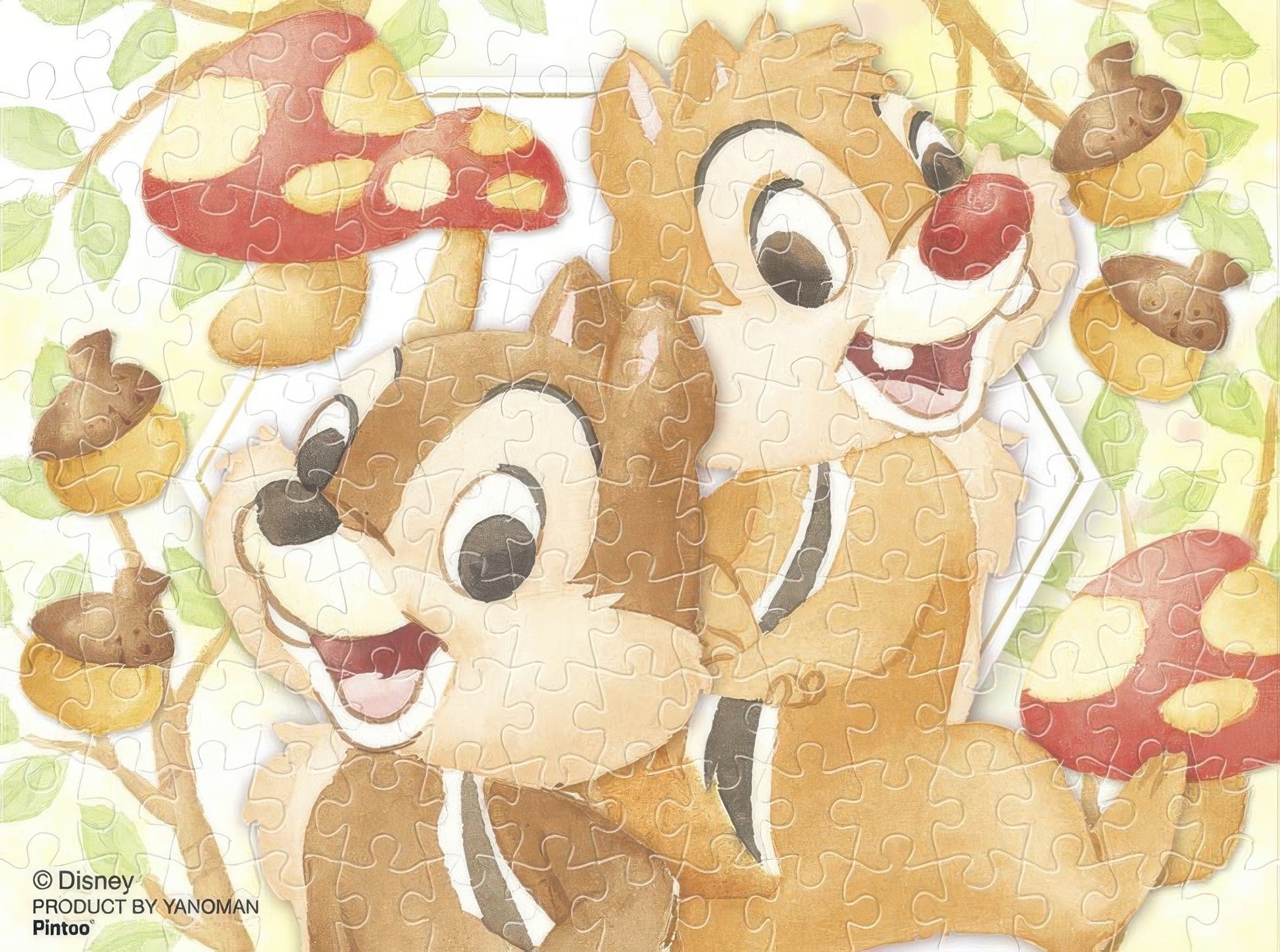 yanoman-2301-38-chip-dale-two-best-friends-150-pieces-plastic-puzzle-stand-set