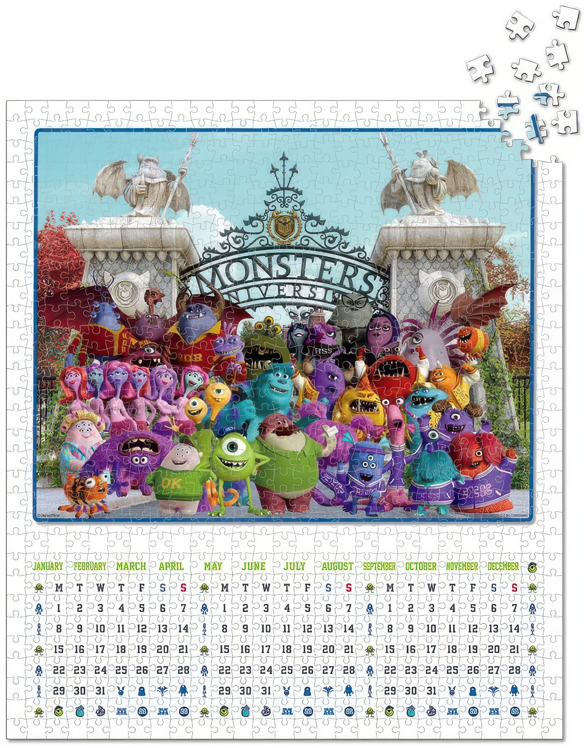 yanoman-2302-02-monsters-inc-welcome-to-monsters-university-837-pieces-calendar-puzzle