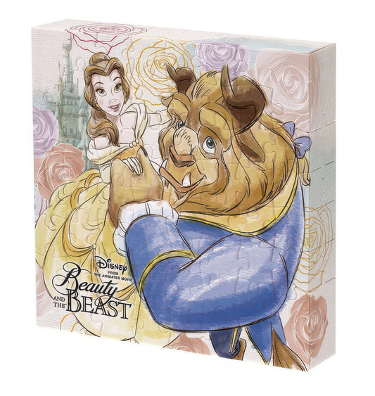 Yanoman 2303-19　Beauty and the Beast • Beautiful Rose　56 Pieces Plastic Canvas Puzzle