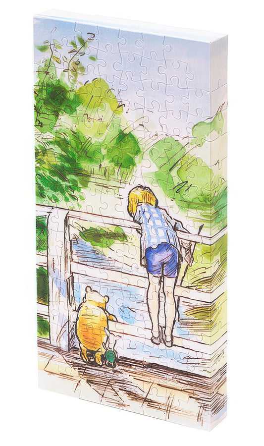 Yanoman 2304-18　Winnie the Pooh • Pooh Stick　120 Pieces Plastic Canvas Puzzle