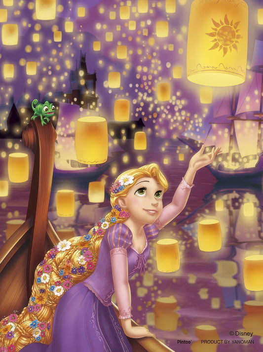 Yanoman 2308-05　Tangled • Wishes to the Sky　150 Pieces Crystal Puzzle + Stand Set