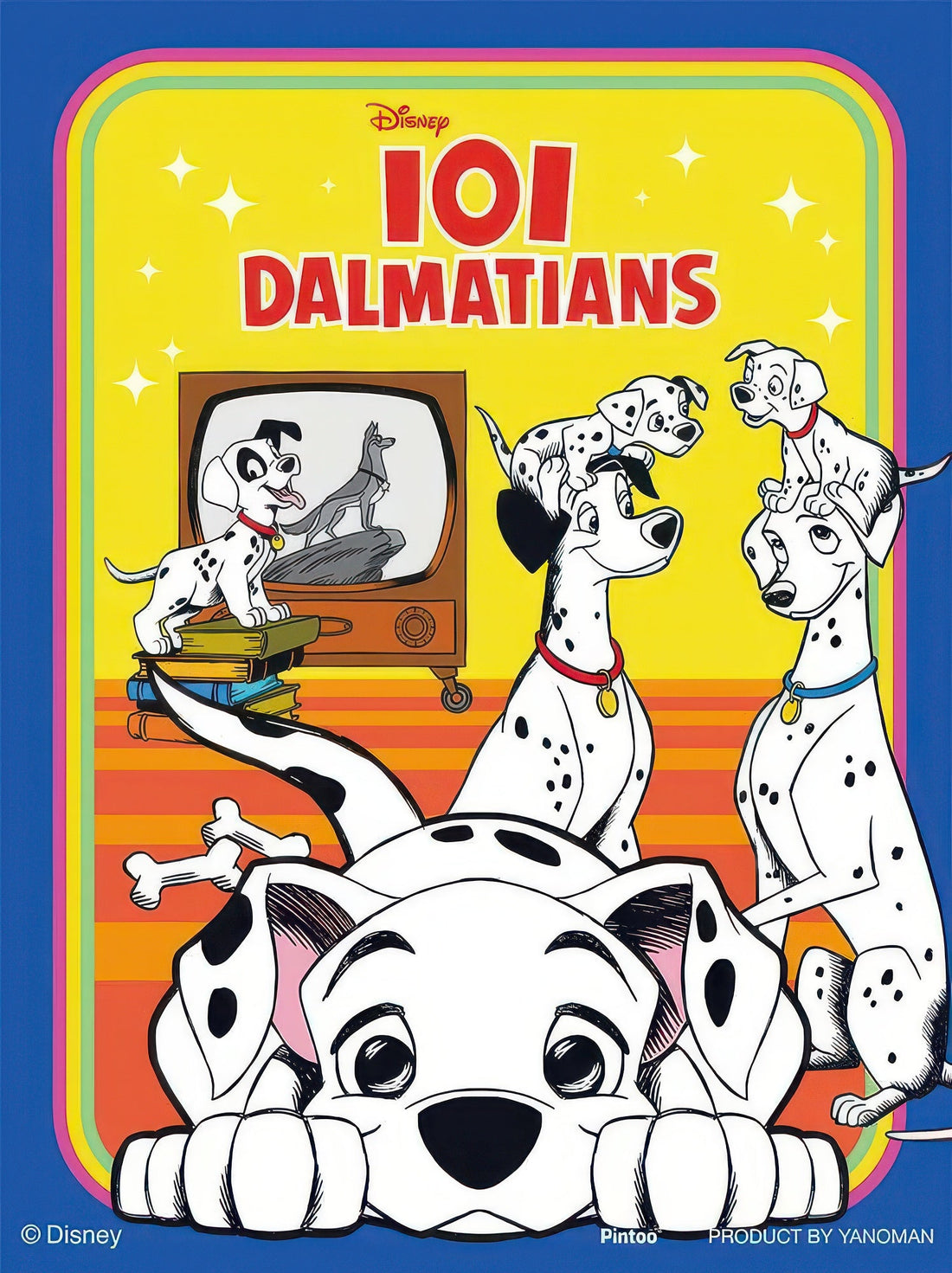 yanoman-2308-18-[101-dalmatians]-disney-classics---101-dalmatians---150-pieces-puzzle-+-stand-set
