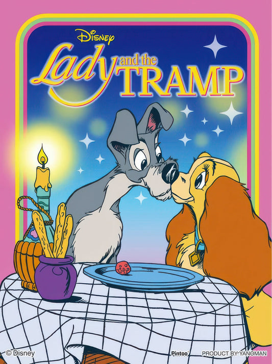 Yanoman 2308-20　Lady & the Tramp • Disney Classics / Lady and the Tramp　150 Pieces Crystal Puzzle + Stand Set