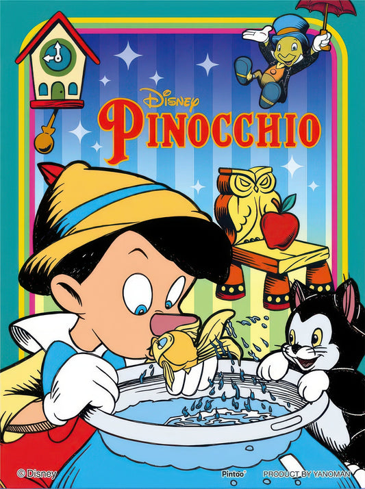 Yanoman 2308-23　Disney Classics / Pinocchio　150 Pieces Crystal Puzzle + Stand Set