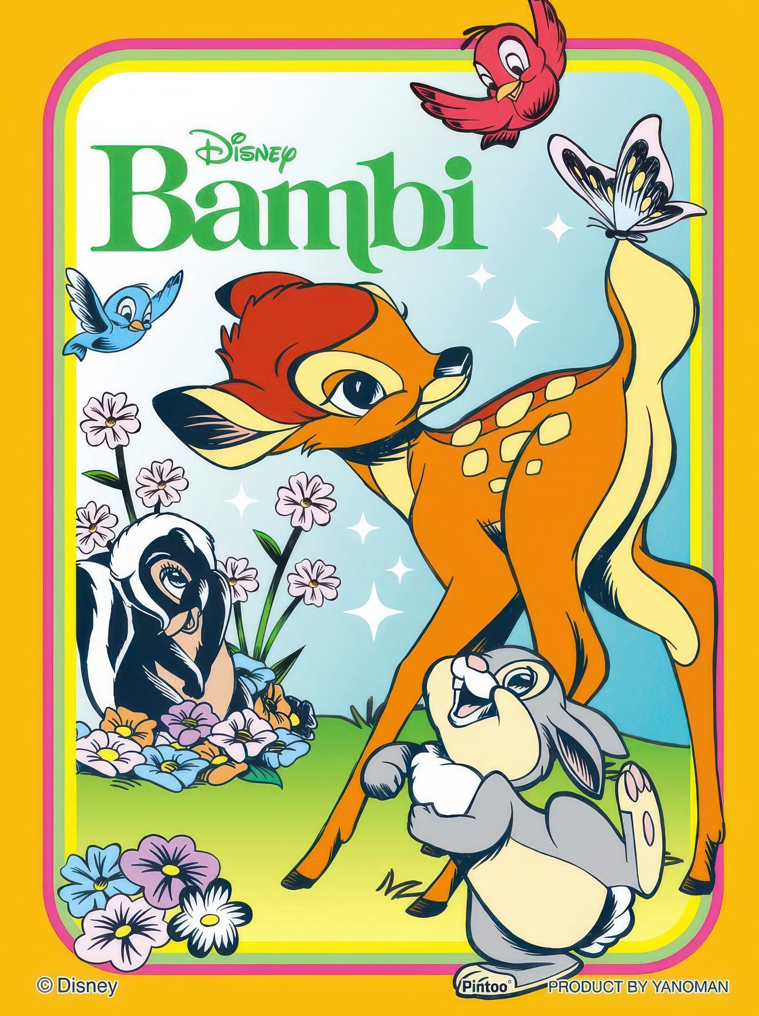 yanoman-2308-24-disney-classics-bambi-150-pieces-crystal-puzzle-stand-set