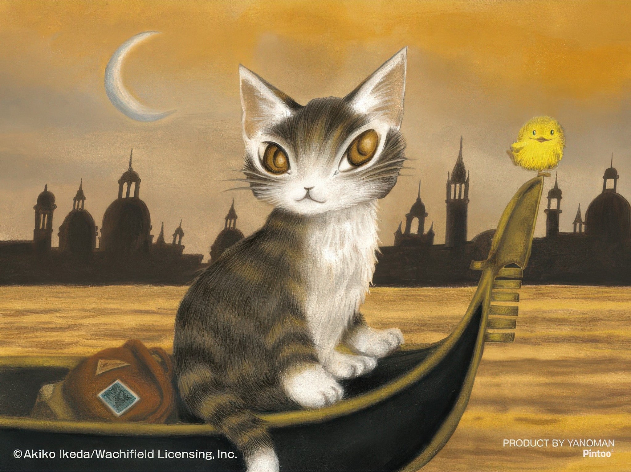 yanoman-2308-50-[wachi-field]-riding-a-gondola-150-pieces-puzzle-+-stand-set