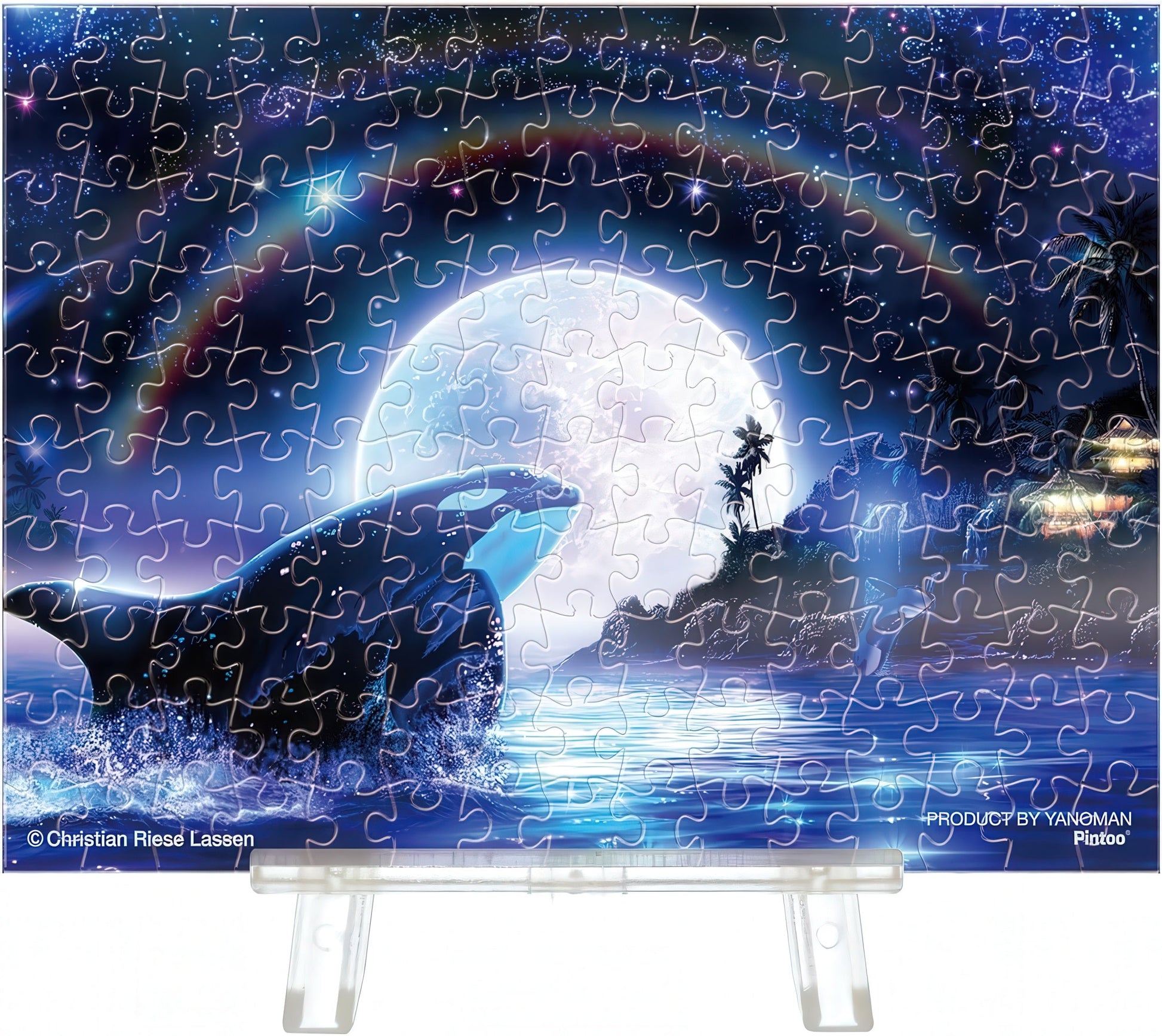 yanoman-2308-61-orca-moon-iii-150-pieces-puzzle-+-stand-set
