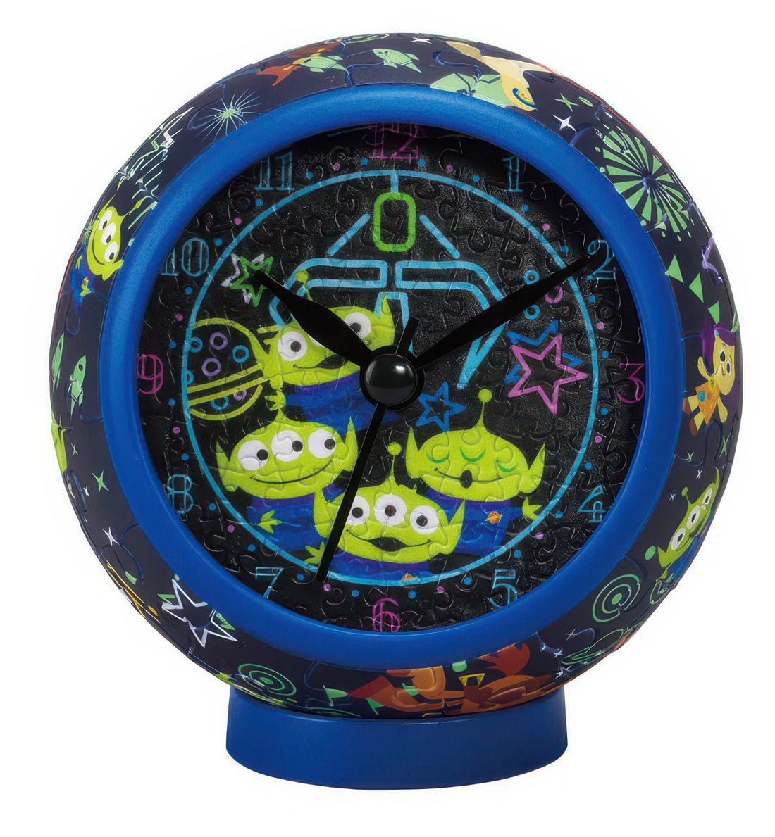 yanoman-2401-07-aliens-galaxy-145-pieces-plastic-table-clock-puzzle