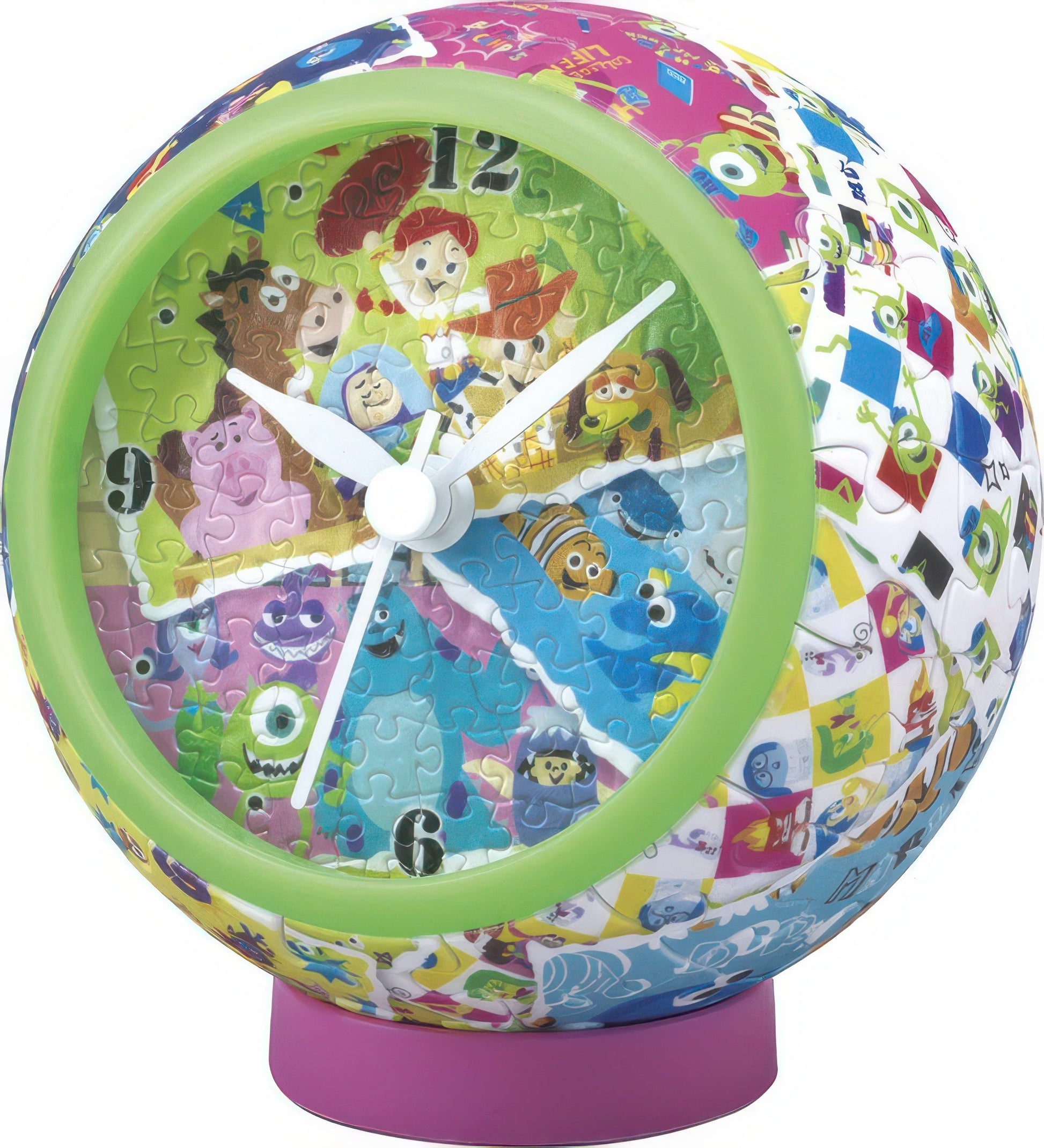 yanoman-2401-09-pixar-art-145-pieces-plastic-table-clock-puzzle