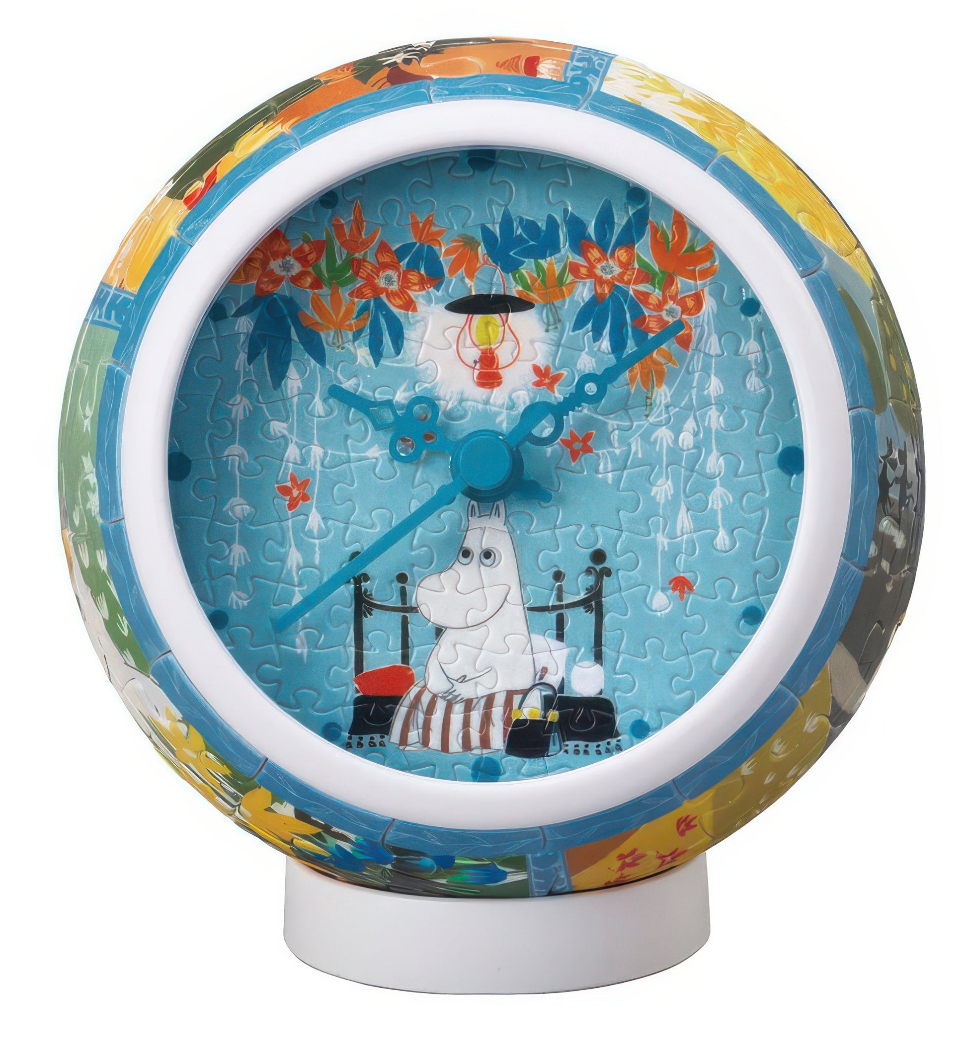 yanoman-2401-11-scenes-of-moominvalley-145-pieces-plastic-table-clock-puzzle