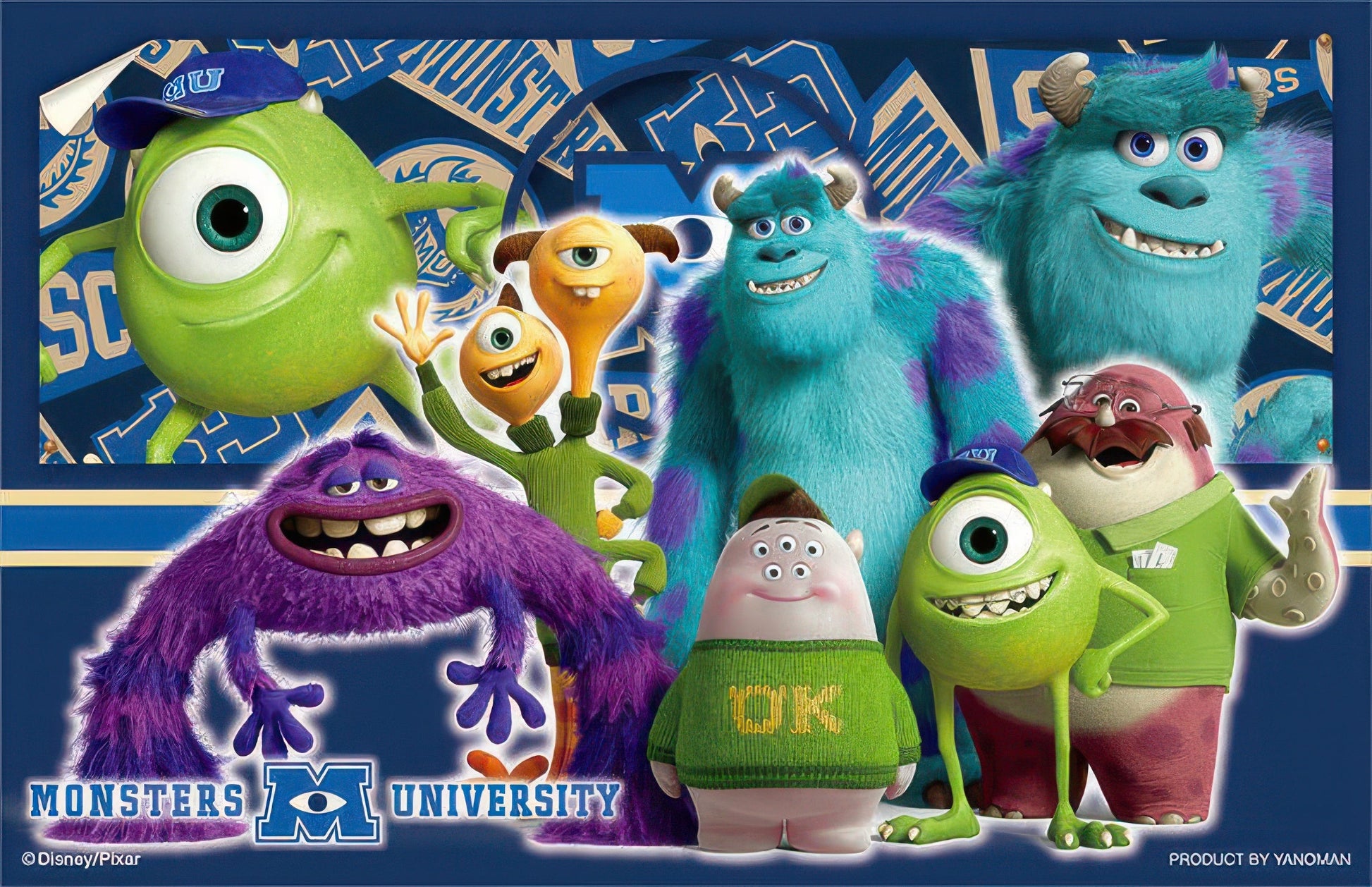 yanoman-2500-01-monsters-inc-ok-s-teammate-132-pieces-crystal-jigsaw-puzzle