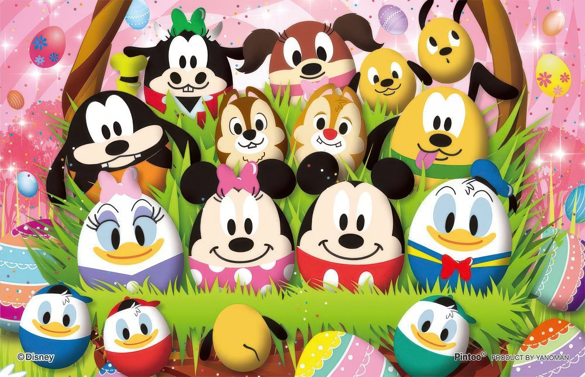 yanoman-2500-14-mickey-friends-disney-x-easter-egg-party-132-pieces-crystal-jigsaw-puzzle