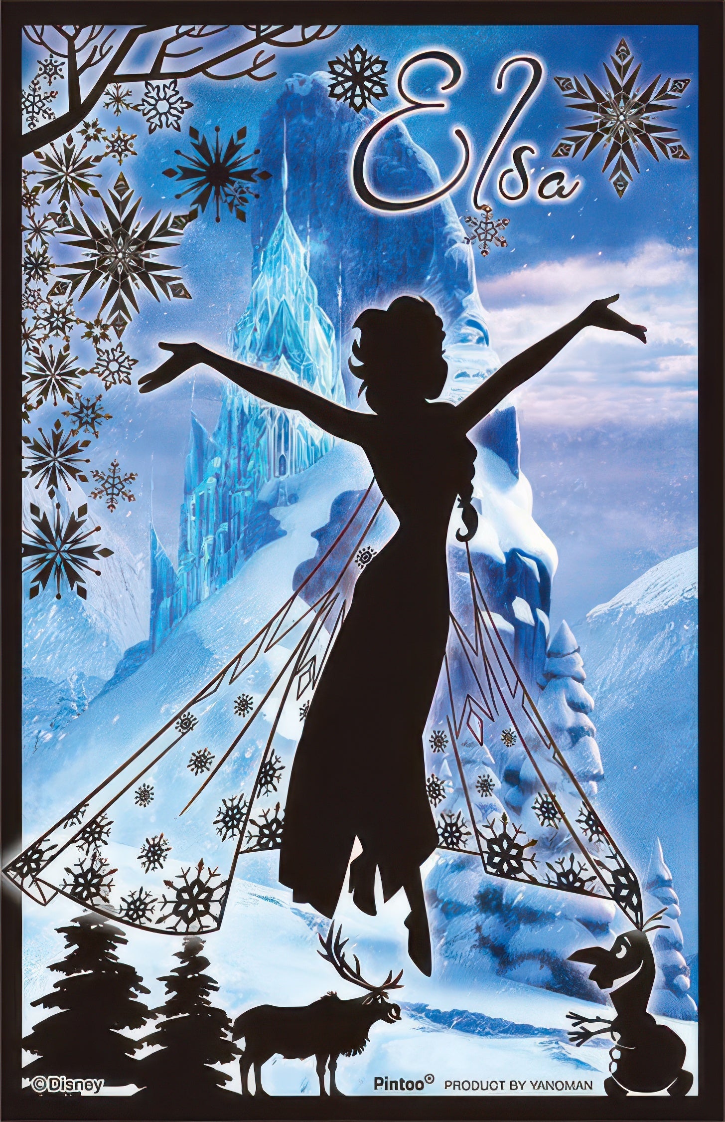 yanoman-2500-15-frozen-silhouette-elsa-132-pieces-crystal-jigsaw-puzzle