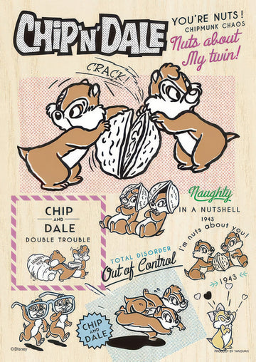 yanoman-33-24-comic-art-chip-dale-300-pieces-wooden-jigsaw-puzzle