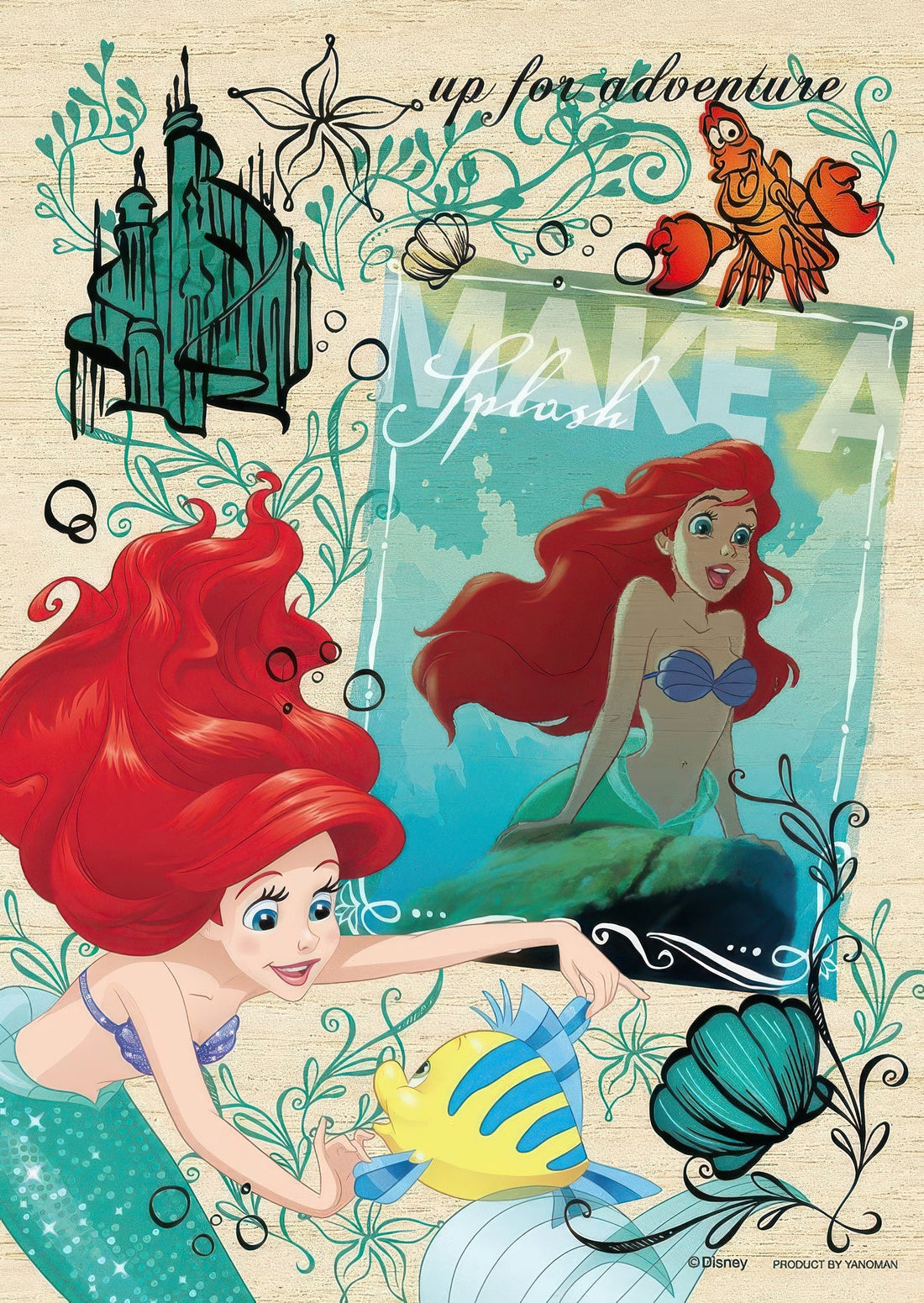 yanoman-33-27-the-little-mermaid-ariel-friends-300-pieces-wooden-jigsaw-puzzle