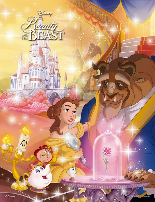 Yanoman 42-16　Beauty and the Beast • Sparkling Rose of Love　300 Pieces Jigsaw Puzzle