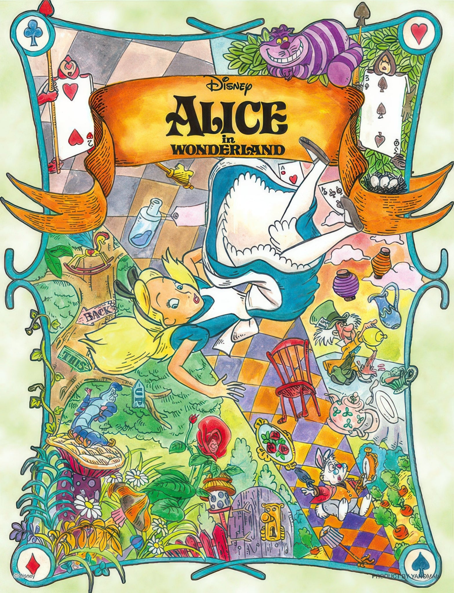 yanoman-42-67-alice-in-wonderland-300-pieces-jigsaw-puzzle