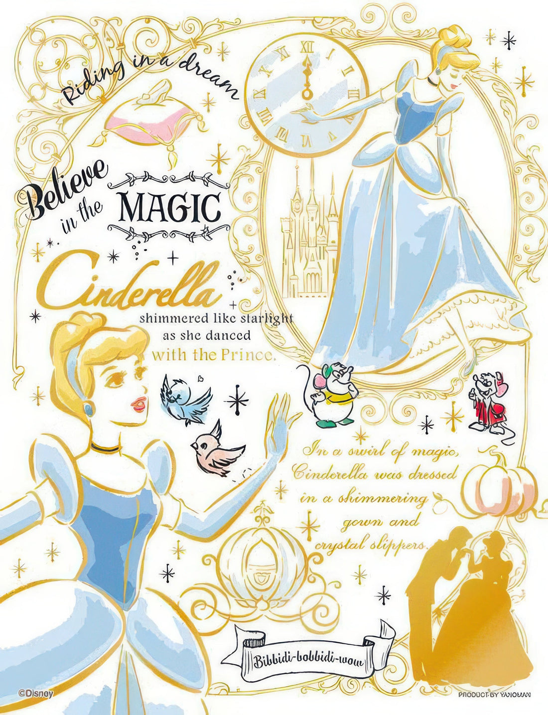 yanoman-42-78-colorful-gold---cinderella-300-pieces-jigsaw-puzzle