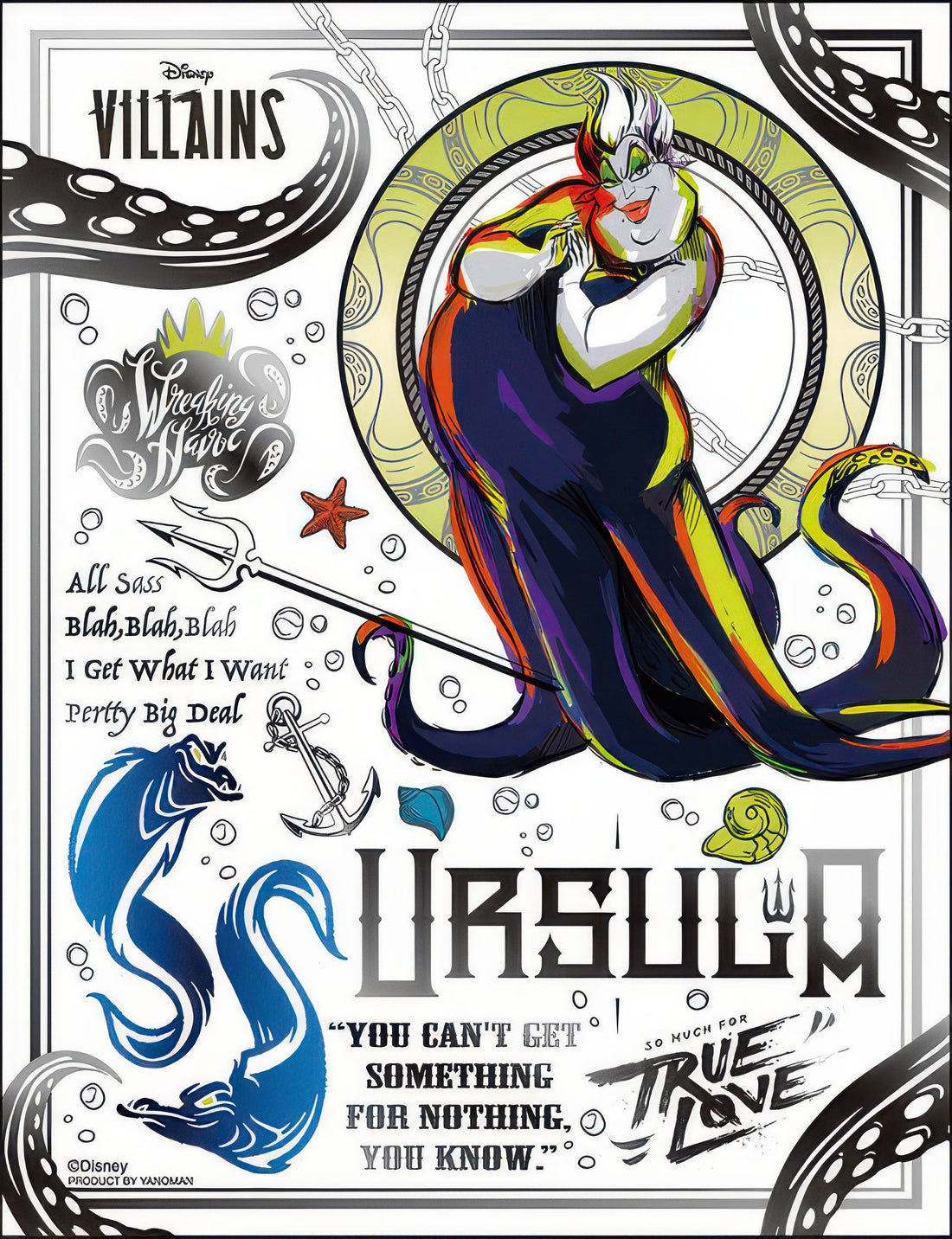 yanoman-42-90-[villains]-black-silver---ursula-300-pieces-jigsaw-puzzle