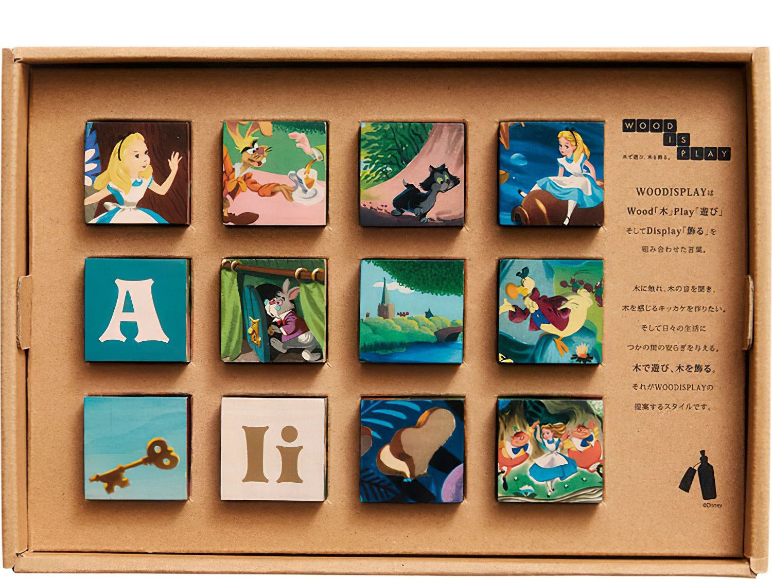 Yanoman • Alice in Wonderland • Alice　12 PCS　Wooden Cube Puzzle