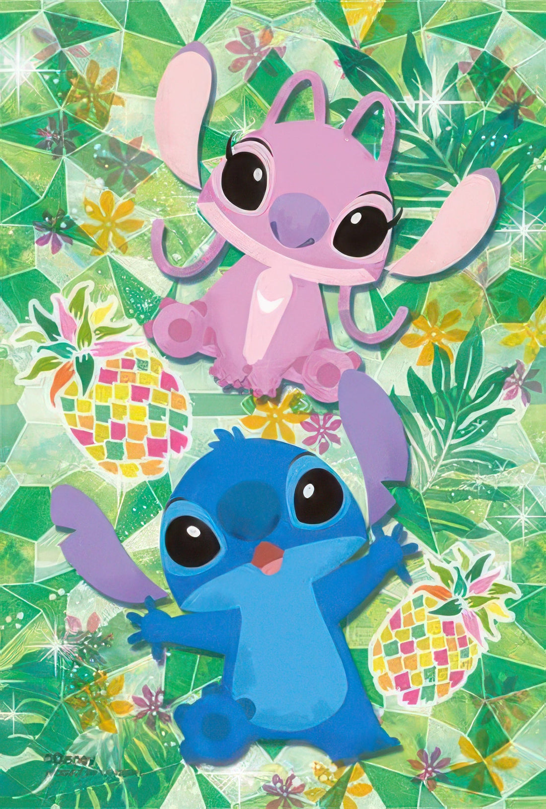 yanoman-97-136-lilo-stitch-glass-pine-70-pieces-crystal-jigsaw-puzzle