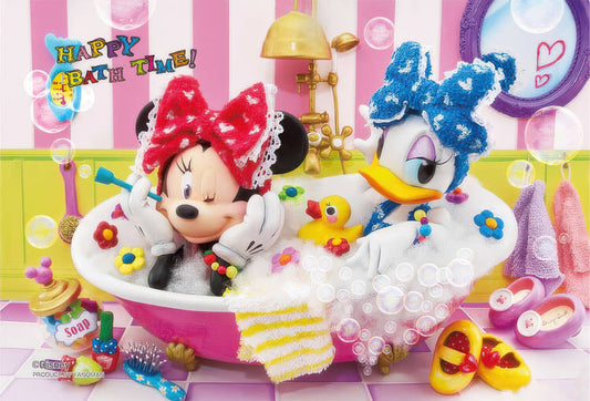 Yanoman 97-159　Mickey & Friends • Happy Bath Time　70 Pieces Crystal Jigsaw Puzzle