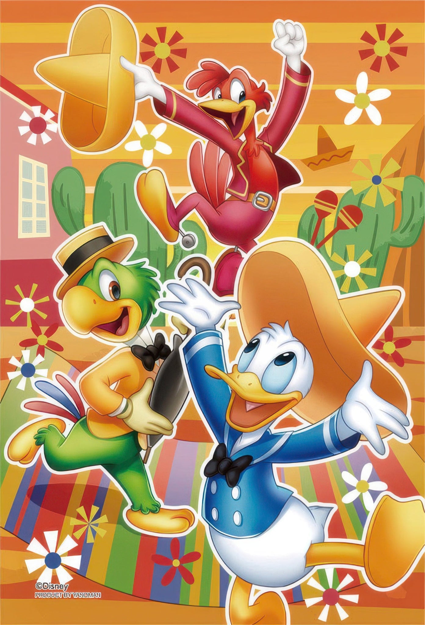 yanoman-97-164-the-three-caballeros-70-pieces-crystal-jigsaw-puzzle