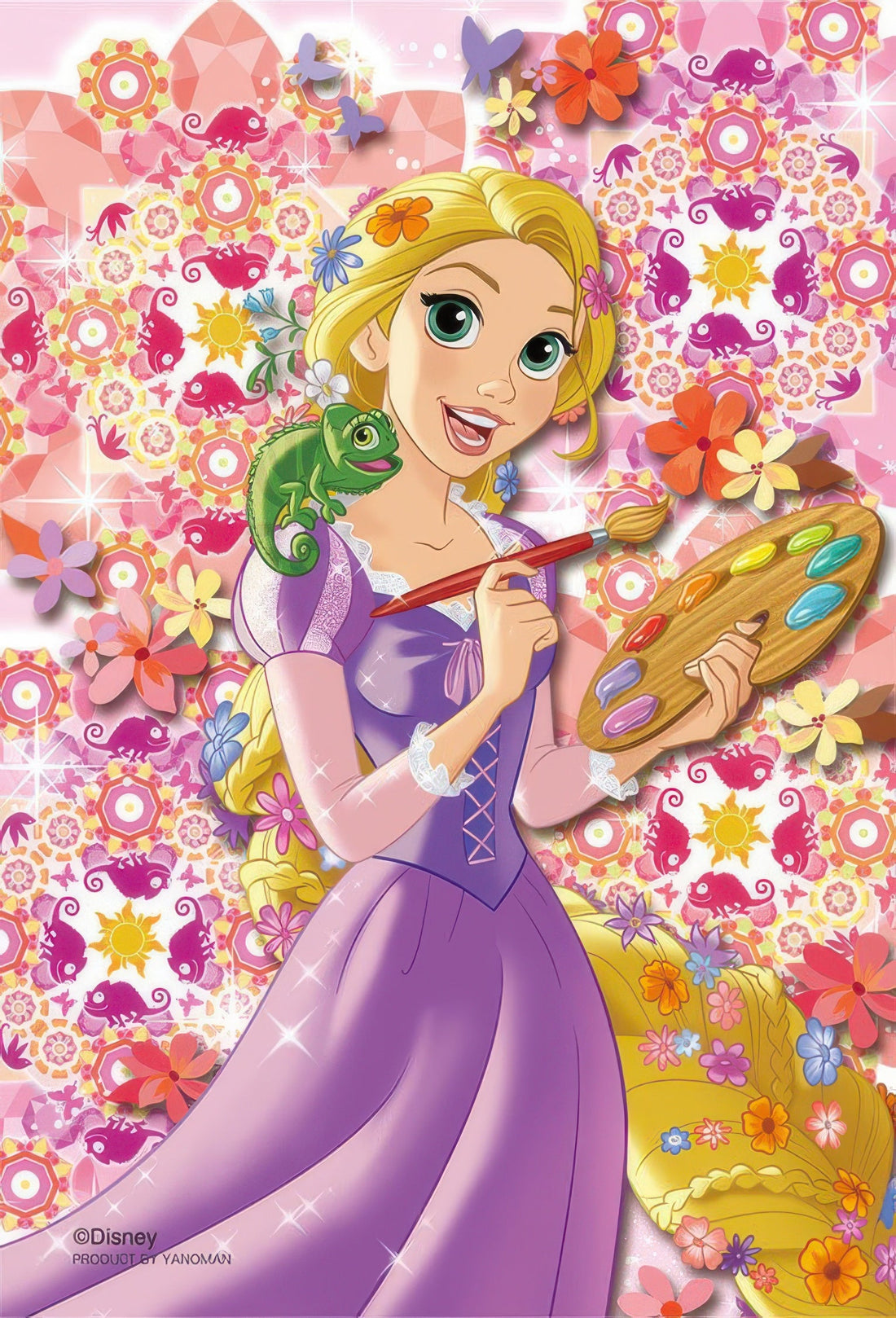 yanoman-97-168-crystal-tile---rapunzel-70-pieces-jigsaw-puzzle
