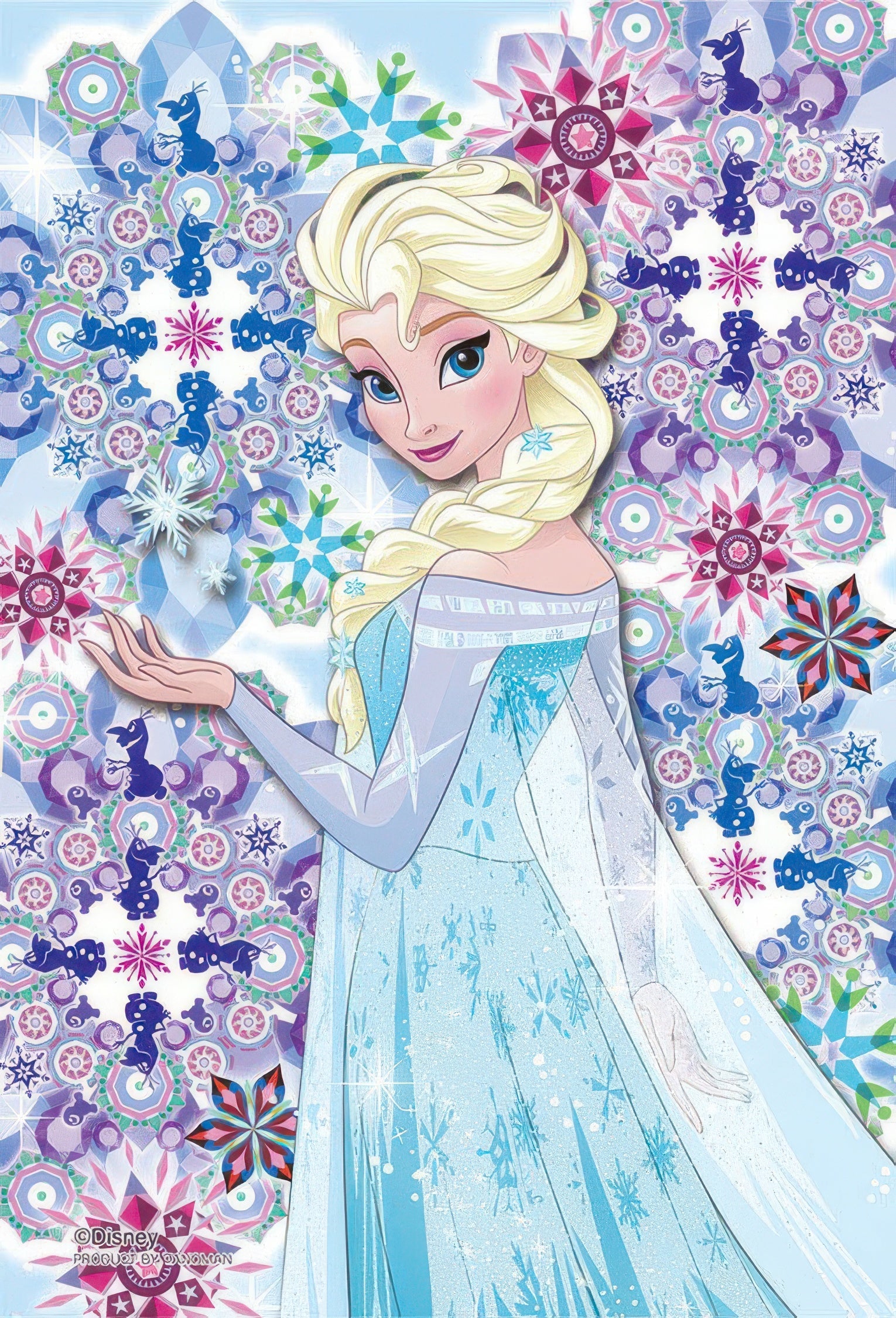 yanoman-97-169-frozen-crystal-tile-elsa-70-pieces-crystal-jigsaw-puzzle