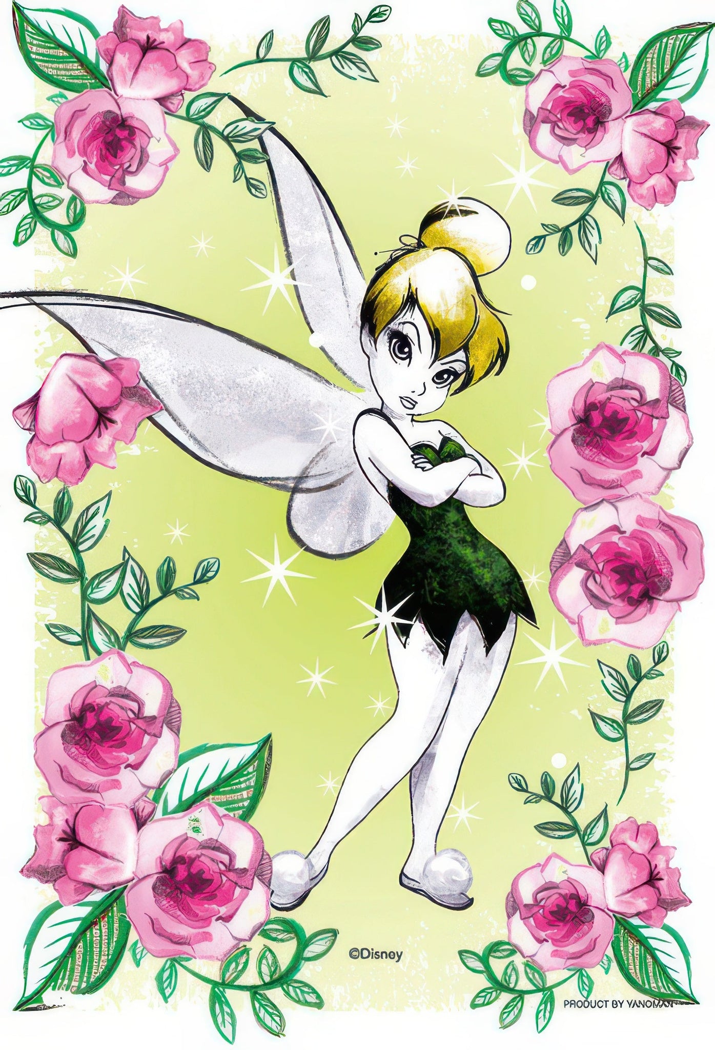 yanoman-97-173-kiriart---tinker-bell-70-pieces-puzzle-+-frame-set