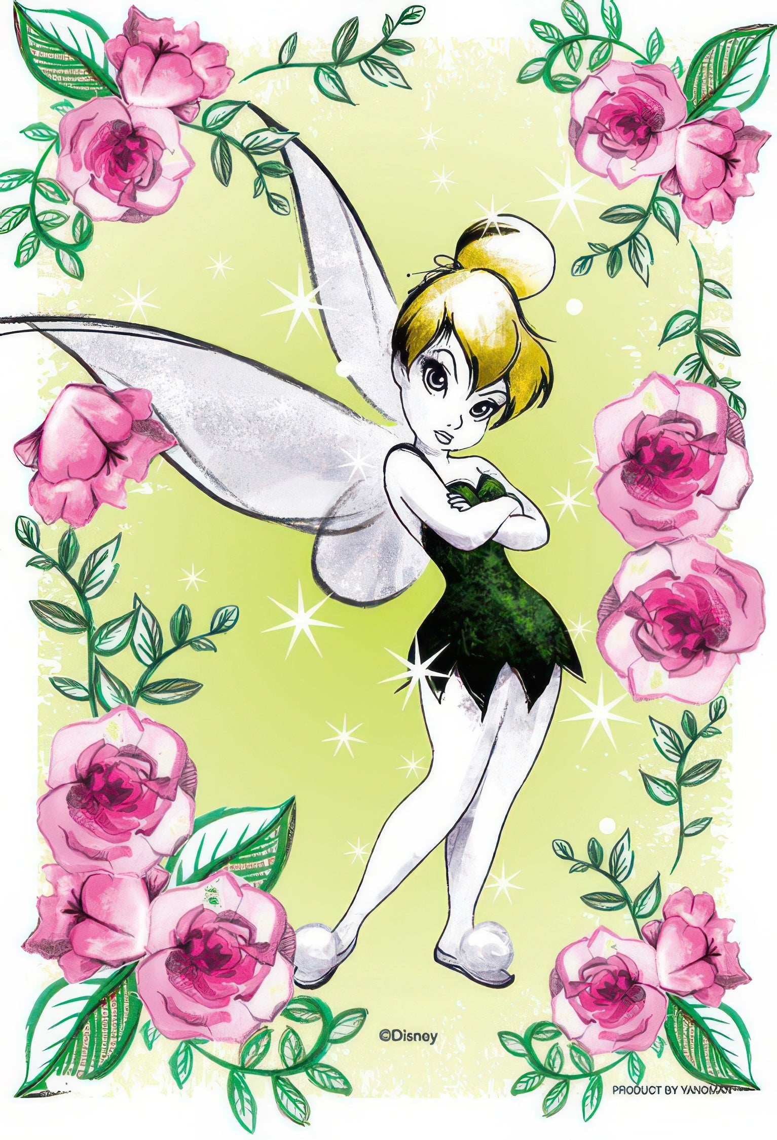 yanoman-97-173-kiriart---tinker-bell-70-pieces-puzzle-+-frame-set