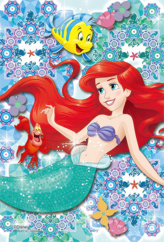 Yanoman 97-178　The Little Mermaid • Crystal Tile / Ariel　70 Pieces Crystal Jigsaw Puzzle