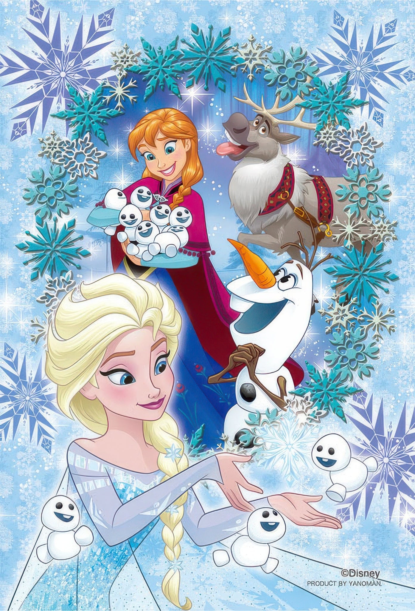 yanoman-97-180-frozen-dream-window-anna-elsa-70-pieces-crystal-jigsaw-puzzle