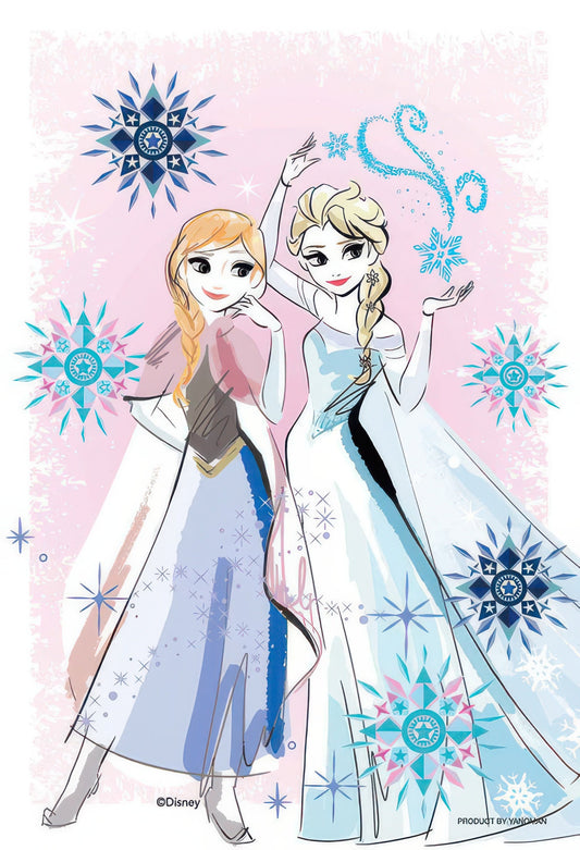 Yanoman 97-186　Frozen • KIRIART / Anna & Elsa　70 Pieces Crystal Jigsaw Puzzle