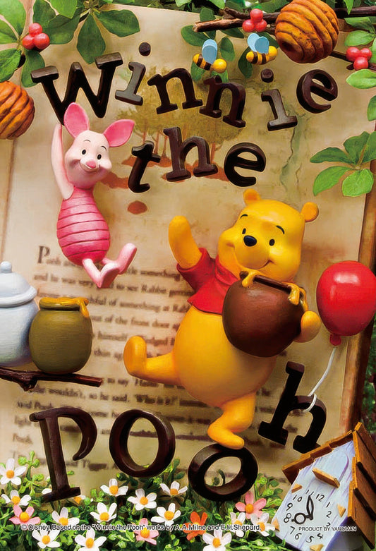 Yanoman 97-194　Winnie the Pooh • Pooh and Honey　70 Pieces Crystal Jigsaw Puzzle