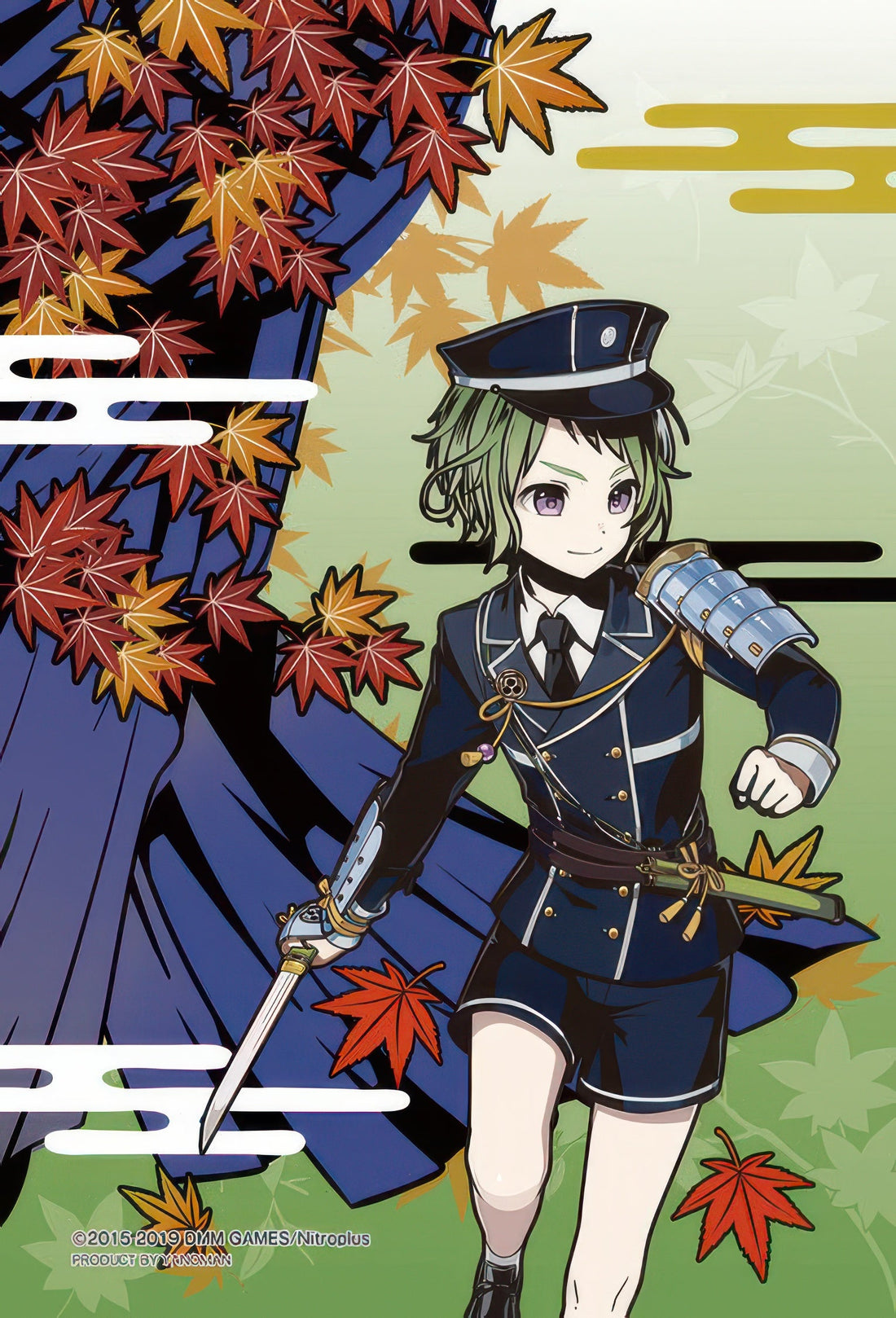 yanoman-97-213-mouri-toushirou-(maple-leaves-and-aotan)-70-pieces-jigsaw-puzzle