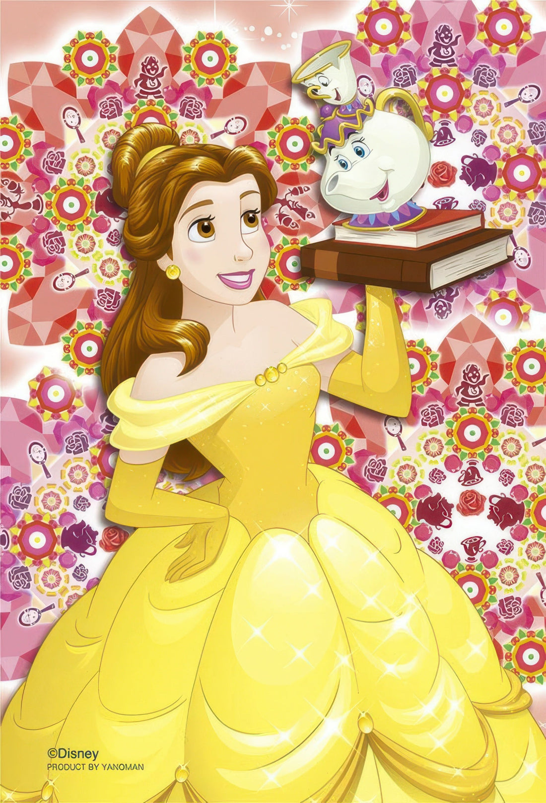 yanoman-97-225-beauty-and-the-beast-crystal-tile-belle-70-pieces-crystal-jigsaw-puzzle