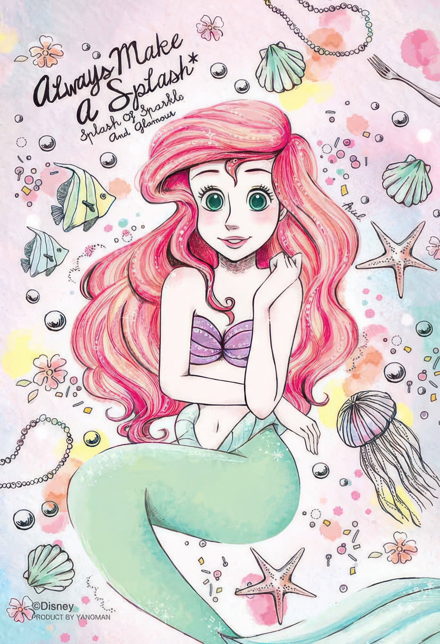 yanoman-97-260-the-little-mermaid-always-be-curious-70-pieces-crystal-jigsaw-puzzle