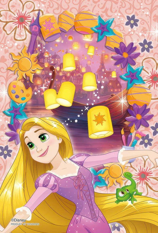 Yanoman 97-264　Tangled • Happiness Frame / Rapunzel　70 Pieces Crystal Jigsaw Puzzle