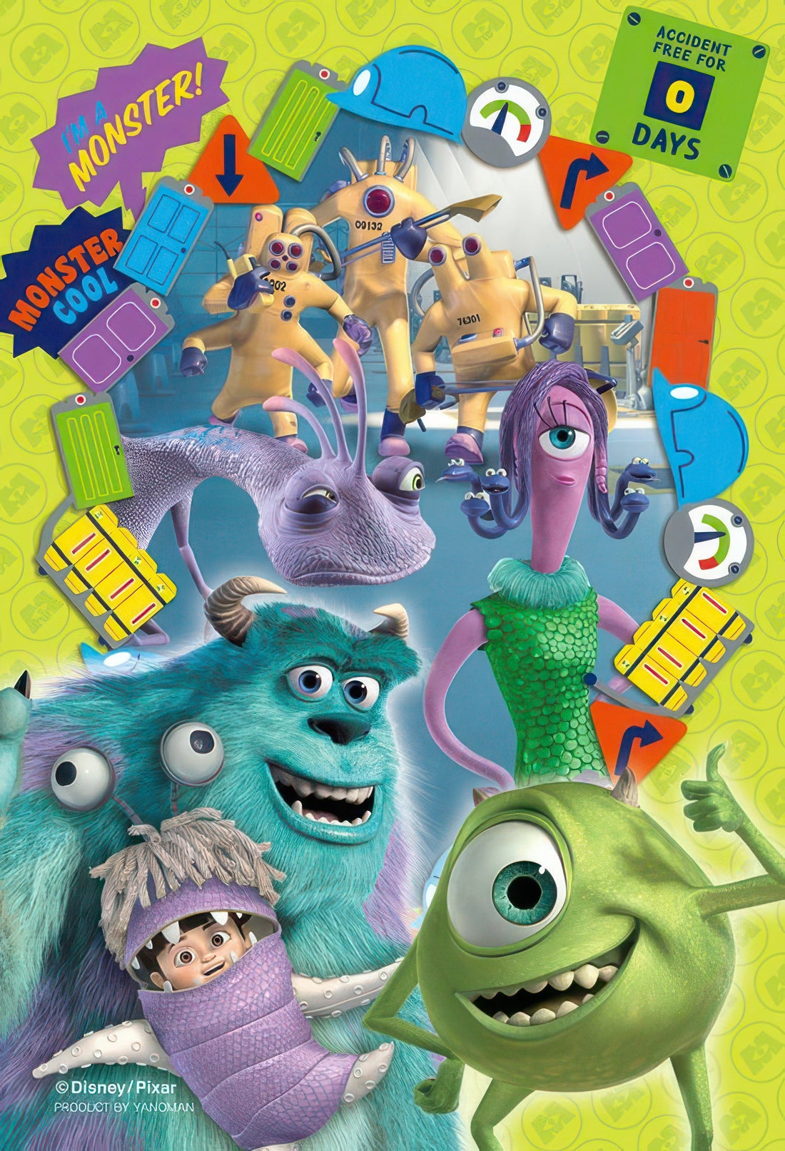 yanoman-97-265-[monsters-inc.]-happiness-frame---monsters-70-pieces-jigsaw-puzzle